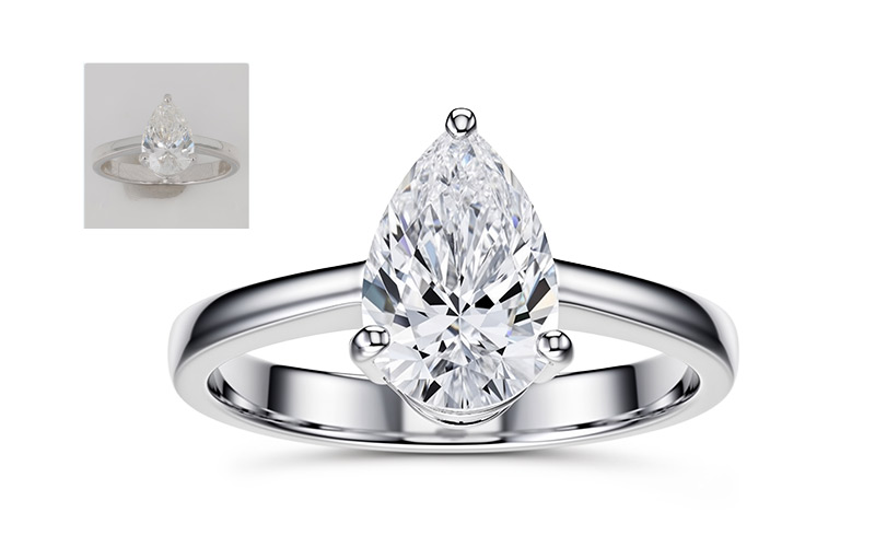 Jewelry Retoucher Vivid example — diamond necklace transformed into a bold editorial-style marketing image