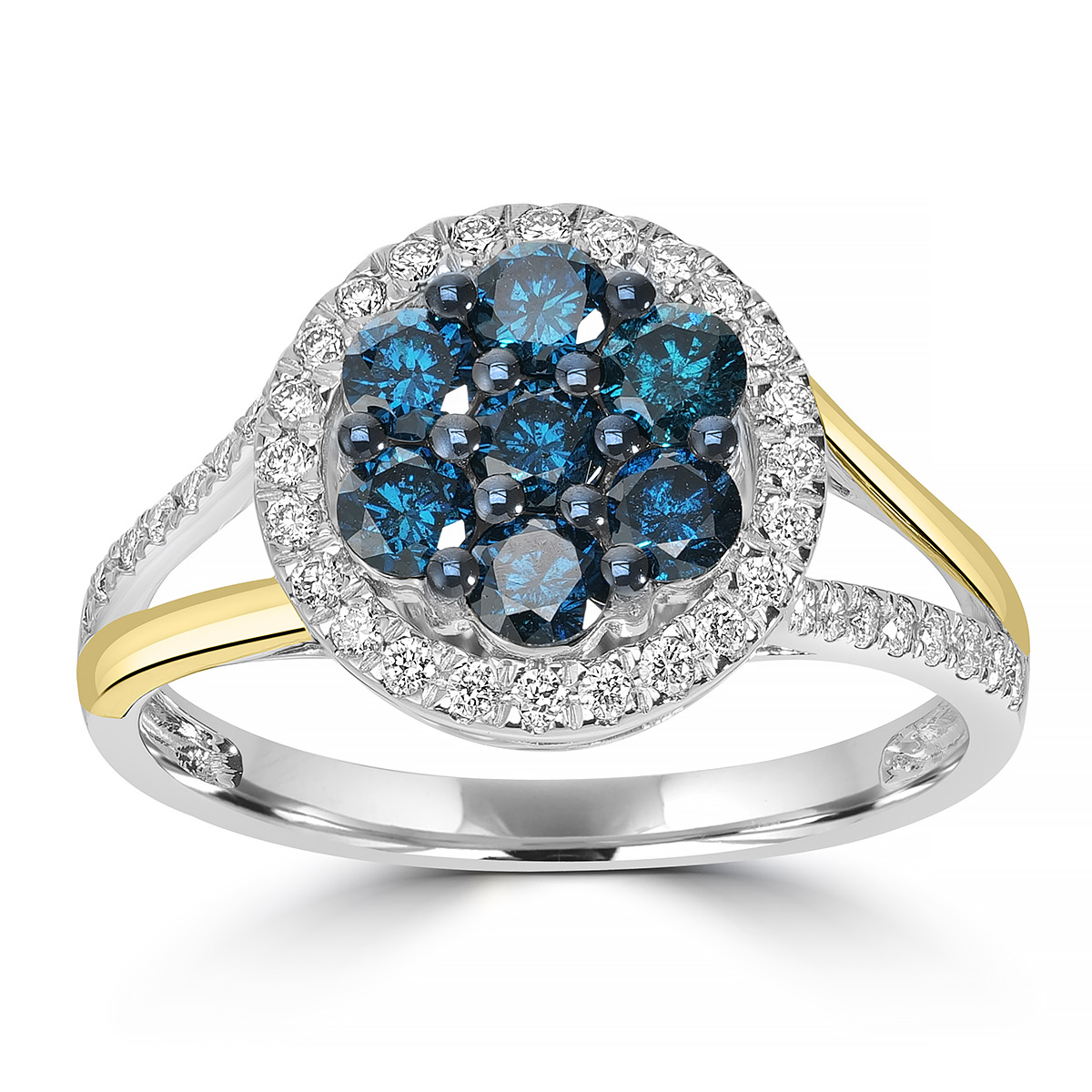 The same jewelry photo after AI jewelry retouching — clean background, balanced lighting, enhanced detail