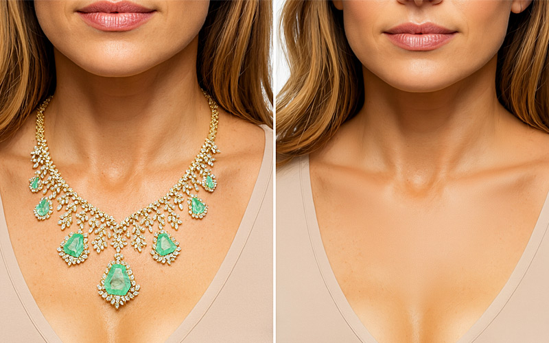 Object Remover example — distractions removed from a product photo with AI
